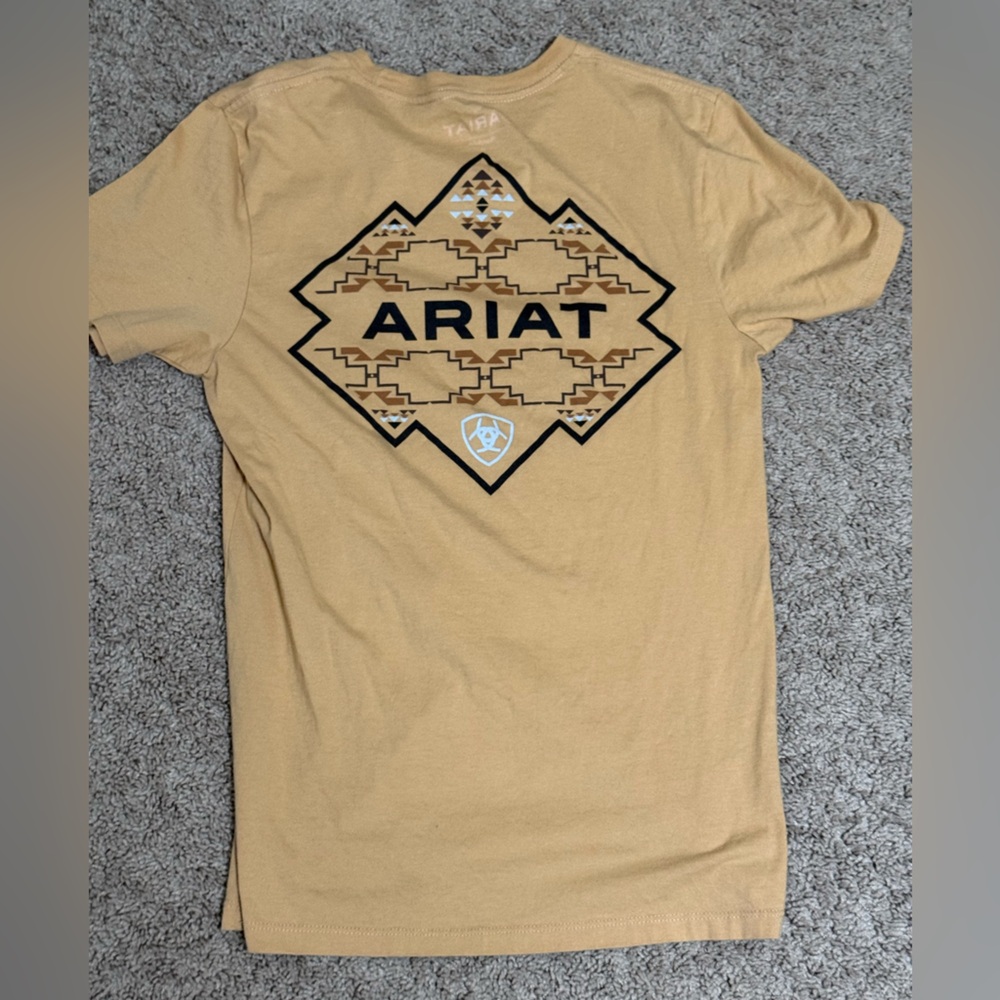 Ariat Tan Tee with Geometric Design